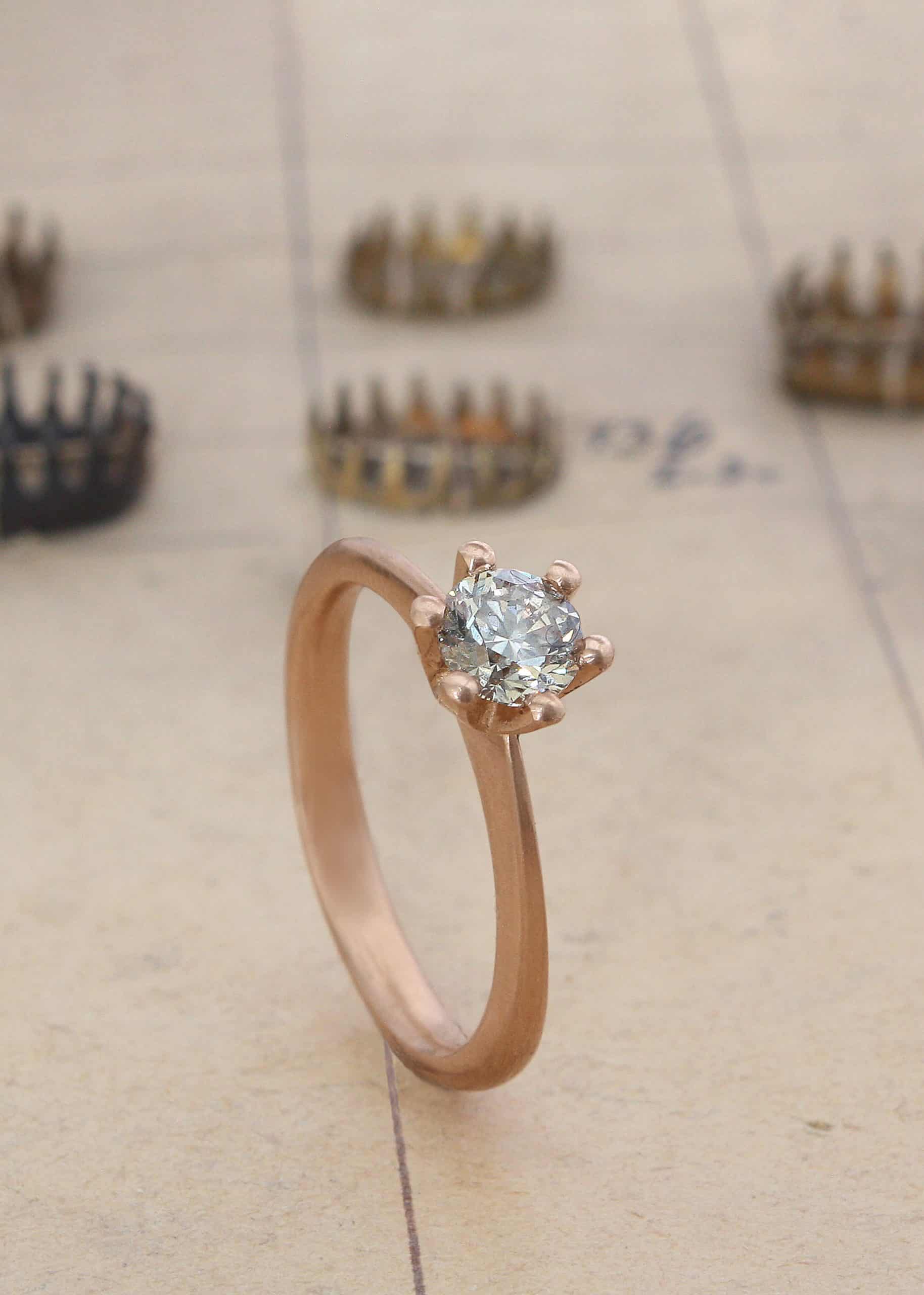 Kollektion: Verlobungsringe Rotgold champagner Diamant