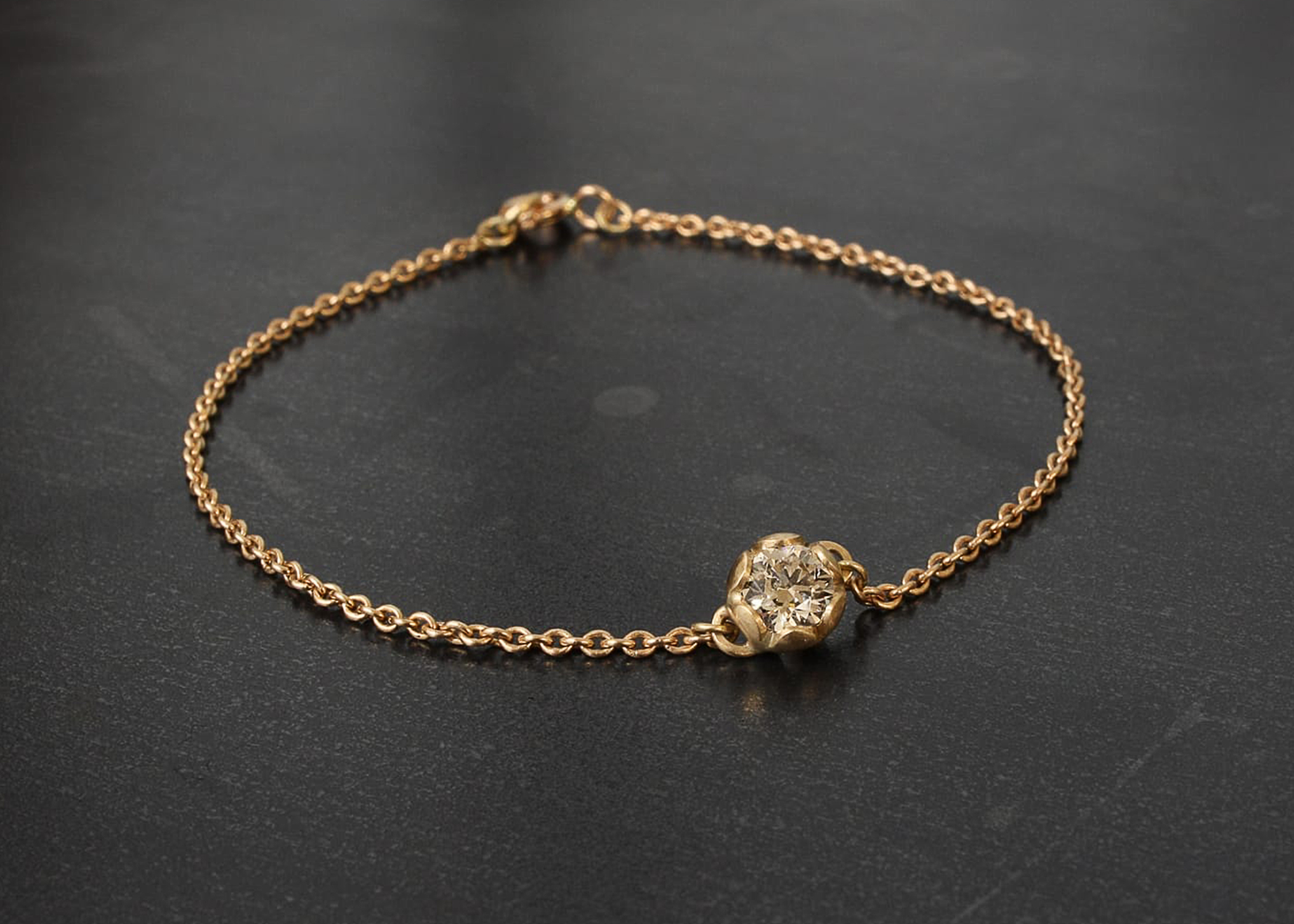 Capsula Armband Rosegold champagner Diamant