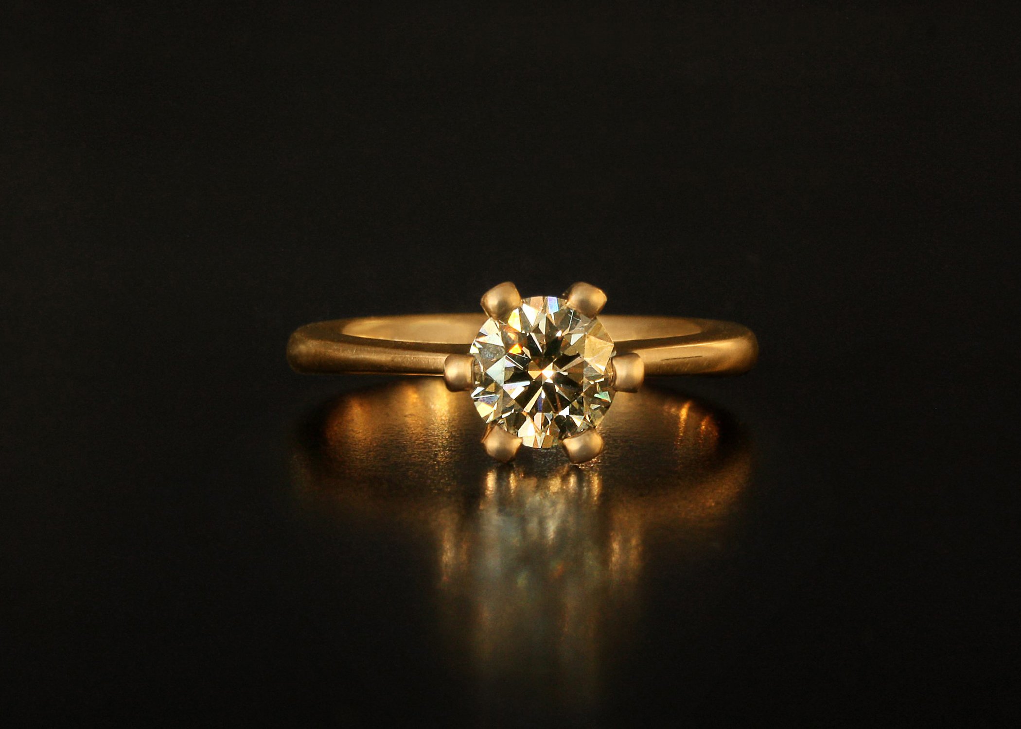 Verlobungsring Flora Roségold champagner Diamant