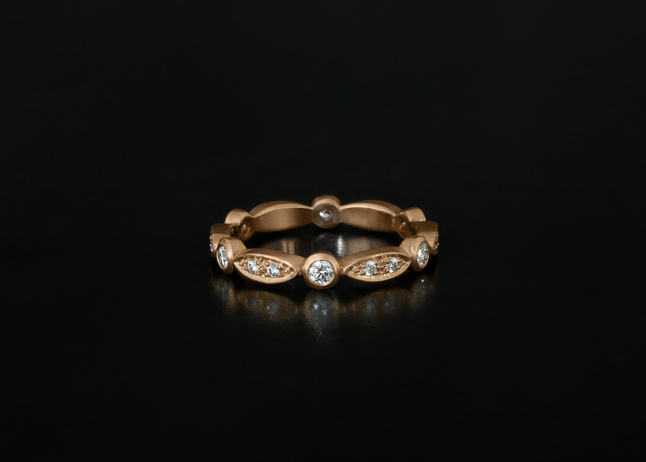 Verlobungsring Memoirering Roségold Diamanten