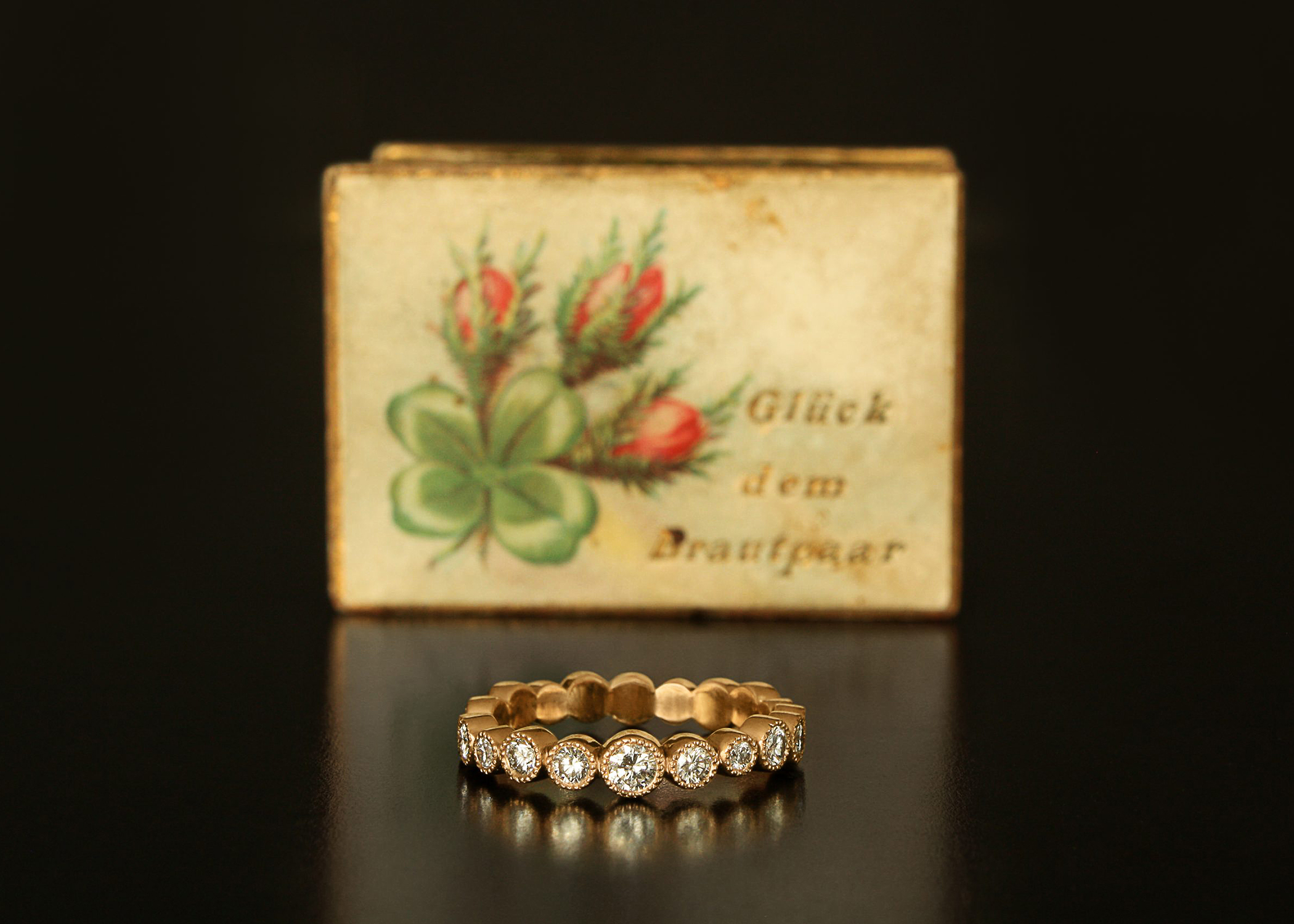 Ehering Alliance Rosegold Diamanten